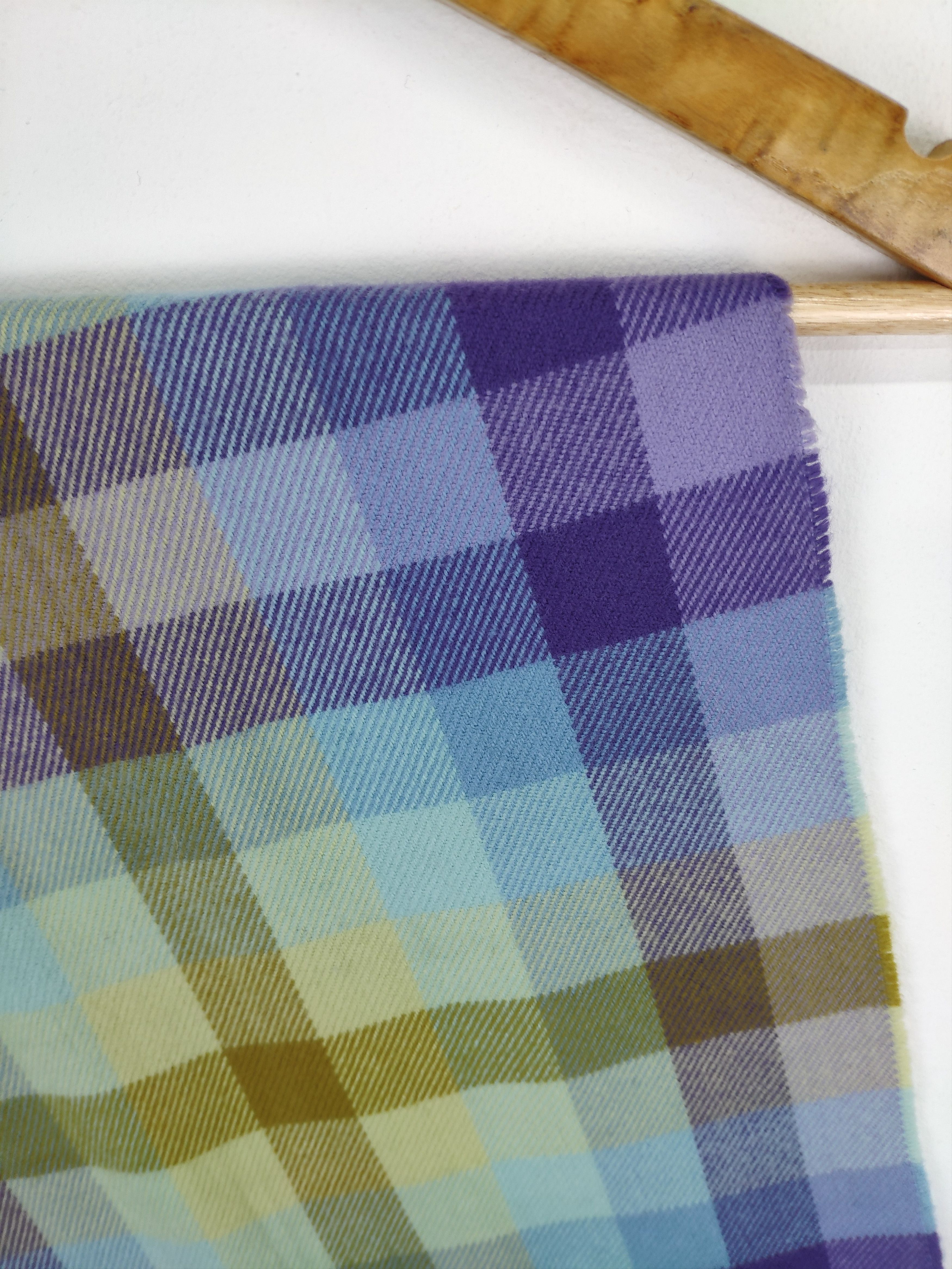 Vintage Steal 💥 Unbranded Checkered Wool Scarf Muffler Size ONE SIZE - 5 Thumbnail