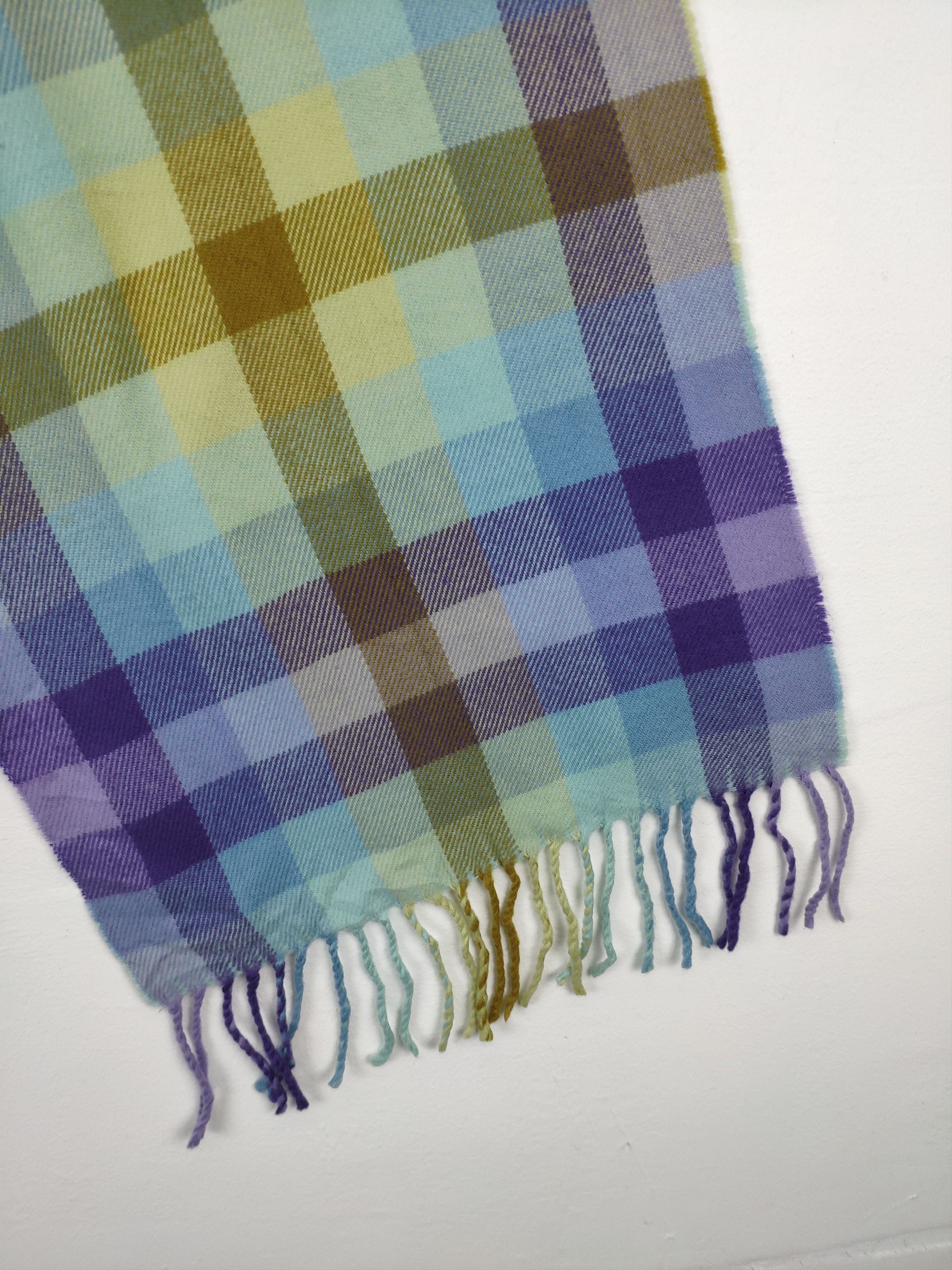 Vintage Steal 💥 Unbranded Checkered Wool Scarf Muffler Size ONE SIZE - 4 Thumbnail