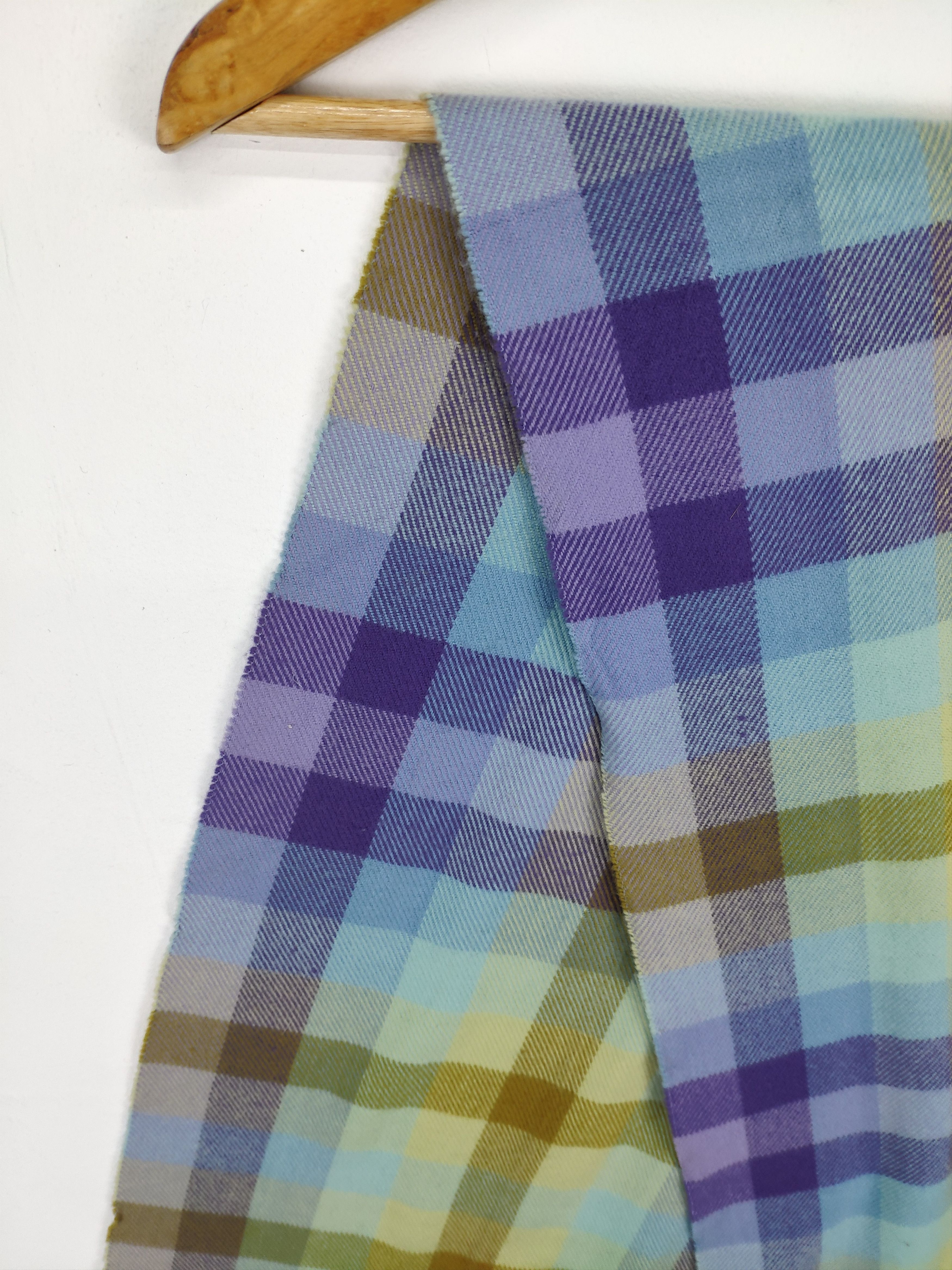 Vintage Steal 💥 Unbranded Checkered Wool Scarf Muffler Size ONE SIZE - 6 Thumbnail