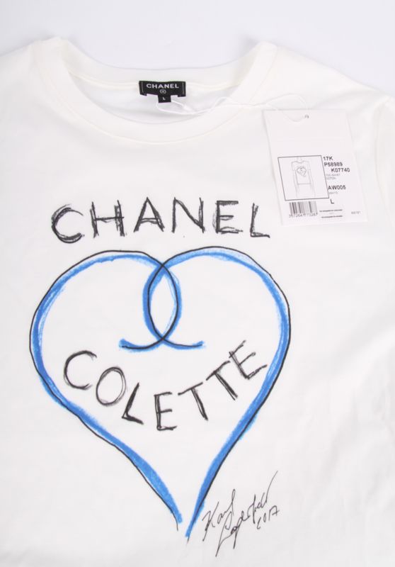 Vintage Chanel Embroidery Logo Bootleg T-Shirt Women's Small / Medium
