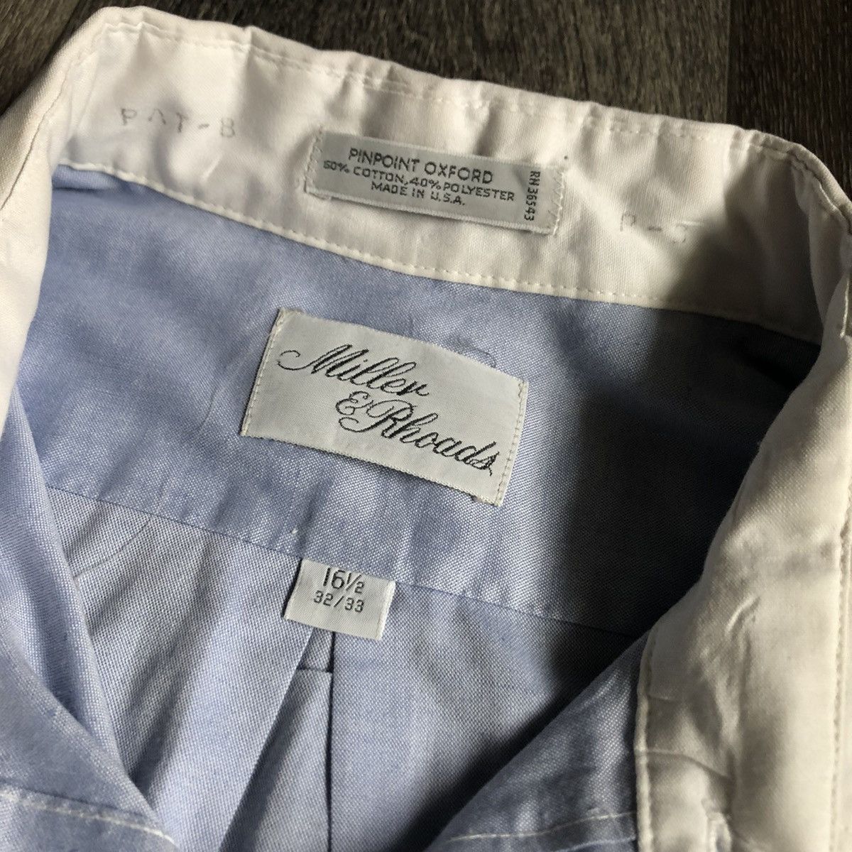 Vintage Vintage 1980s Miller & Rhoads Pinpoint Oxford Buttoned Shirt Size US L / EU 52-54 / 3 - 3 Thumbnail