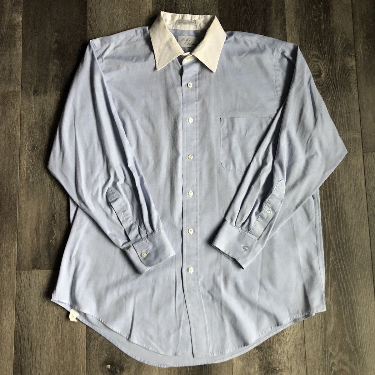 Vintage Vintage 1980s Miller & Rhoads Pinpoint Oxford Buttoned Shirt Size US L / EU 52-54 / 3 - 1 Thumbnail