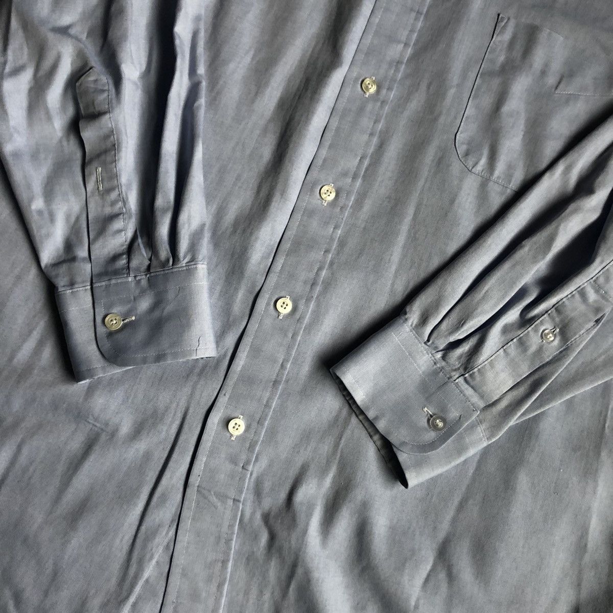 Vintage Vintage 1980s Miller & Rhoads Pinpoint Oxford Buttoned Shirt Size US L / EU 52-54 / 3 - 6 Thumbnail