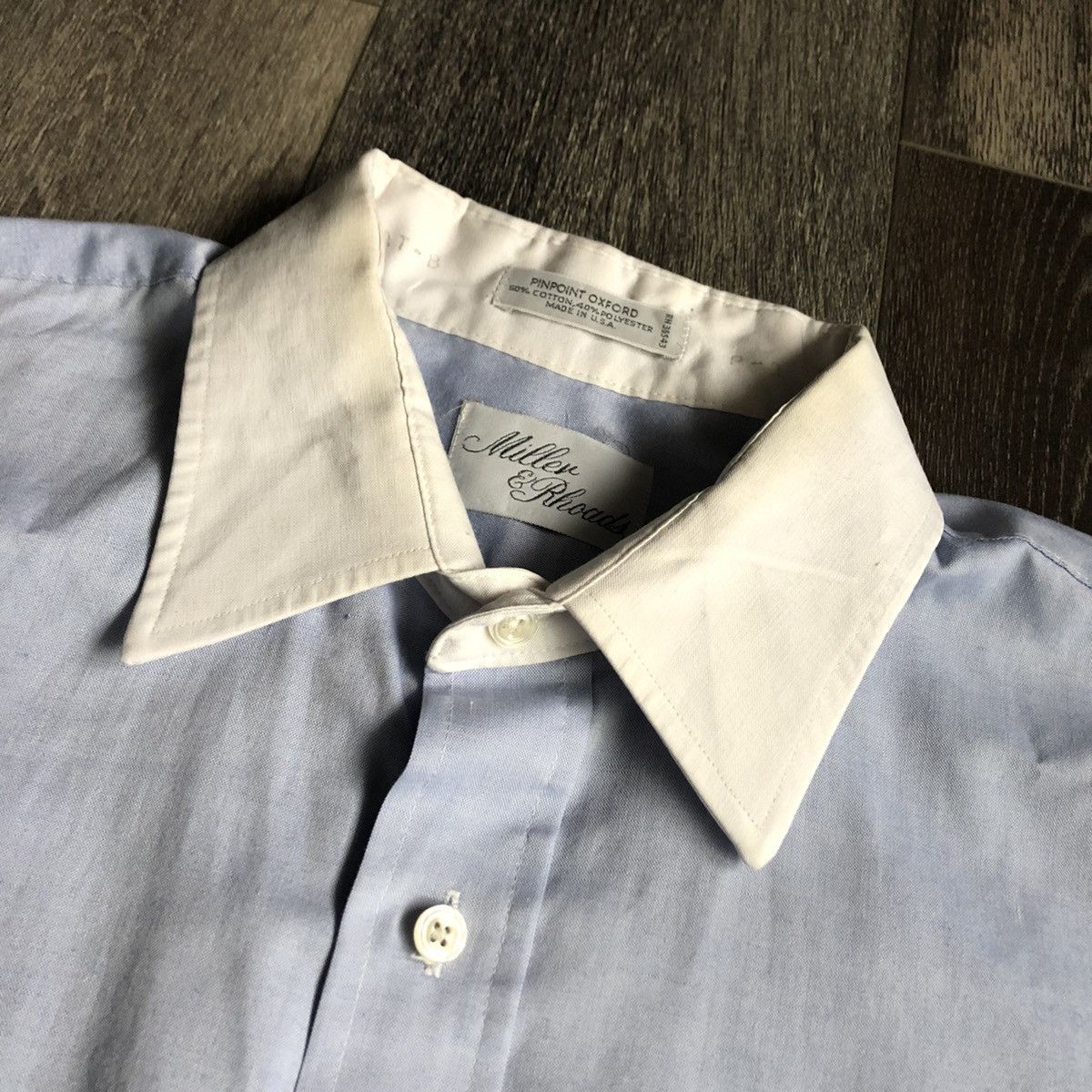 Vintage Vintage 1980s Miller & Rhoads Pinpoint Oxford Buttoned Shirt Size US L / EU 52-54 / 3 - 2 Thumbnail
