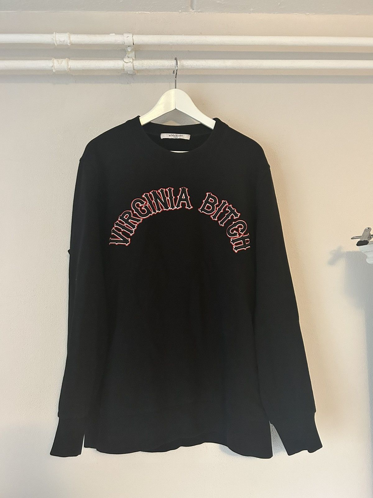 image of Givenchy Virginia Bitch Black Sweatshirt, Men's (Size Large)