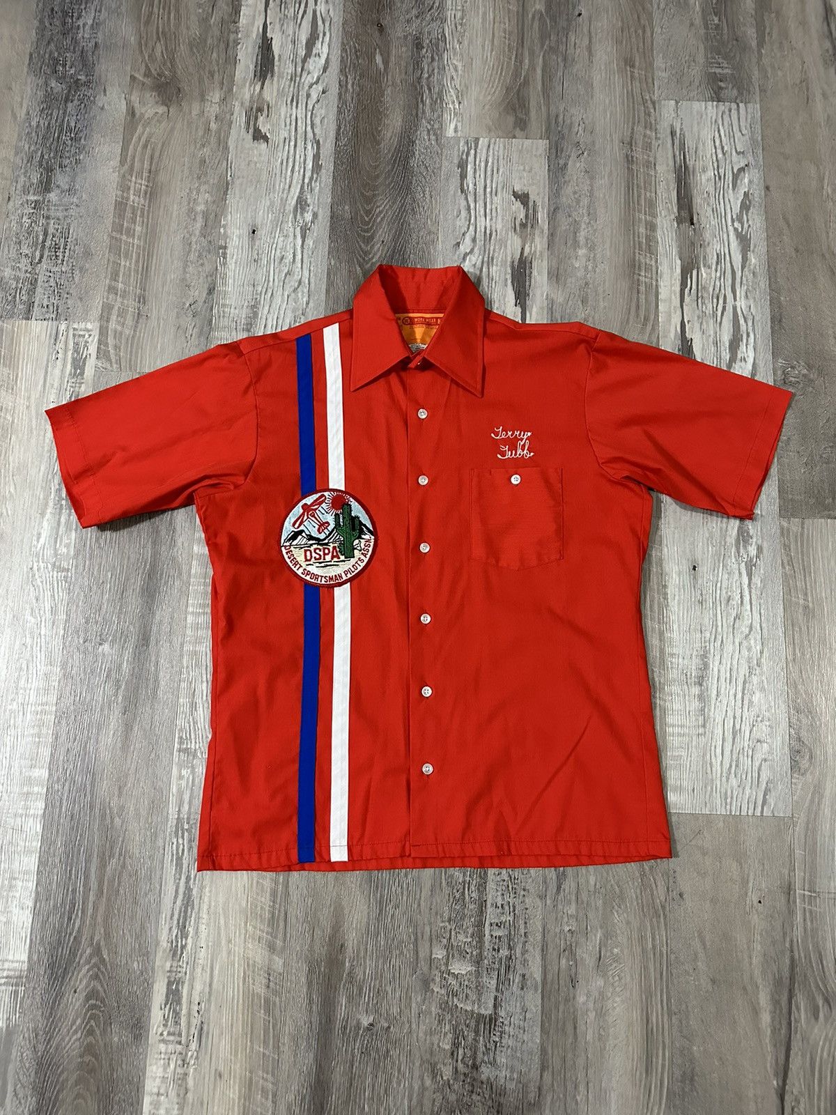 1960’s Workwear Striped Chain Stitched Button Up Shirt