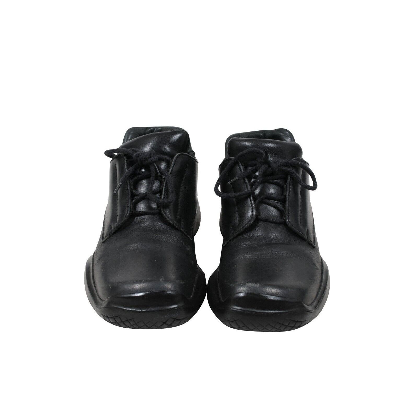 Prada AW99 Black Leather Square Toe Vintage Chunky Derby - 01498 Size US 8.5 / EU 41-42 - 2 Thumbnail