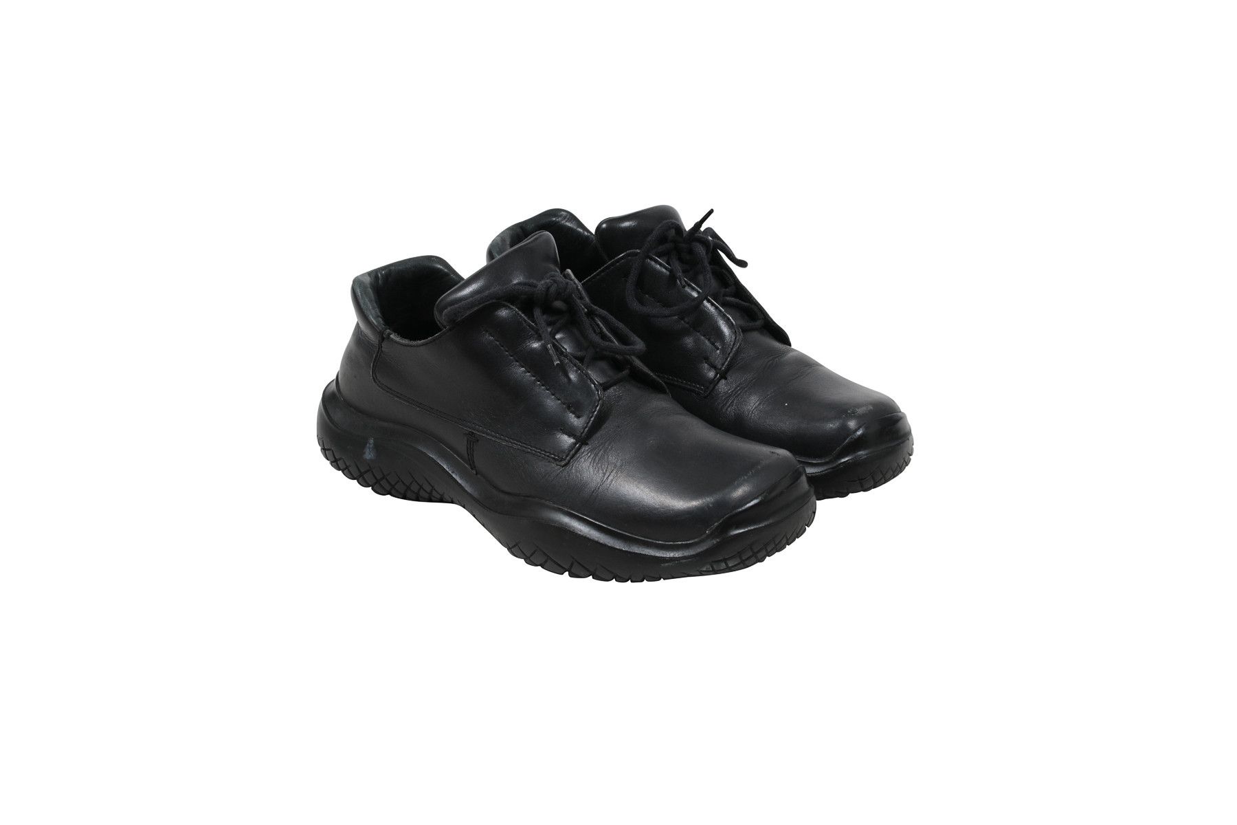 Prada AW99 Black Leather Square Toe Vintage Chunky Derby - 01498 Size US 8.5 / EU 41-42 - 1 Thumbnail
