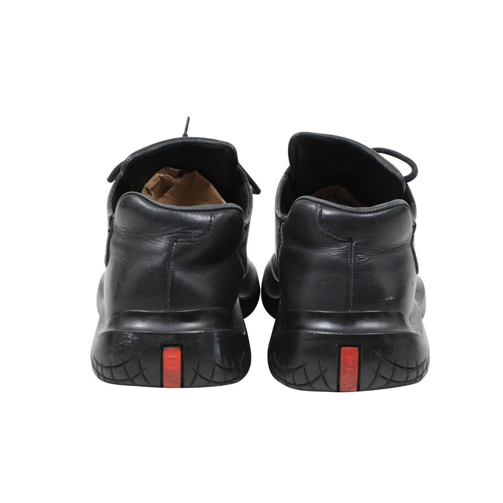 Prada AW99 Black Leather Square Toe Vintage Chunky Derby - 01498 Size US 8.5 / EU 41-42 - 6 Thumbnail