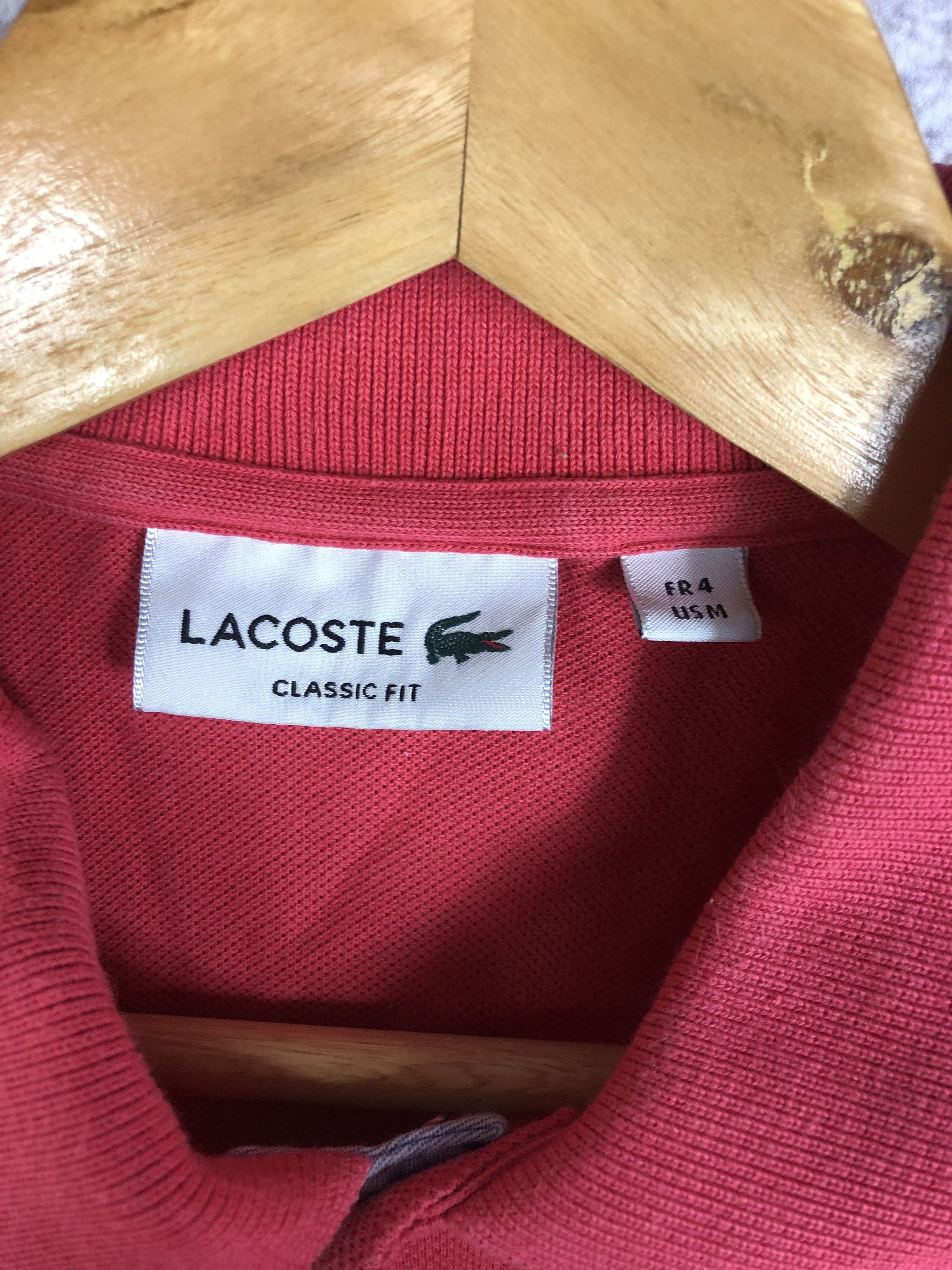 Lacoste Men’s Lacoste Streetwear Pink Polo Shirt slim fit Size US M / EU 48-50 / 2 - 5 Thumbnail
