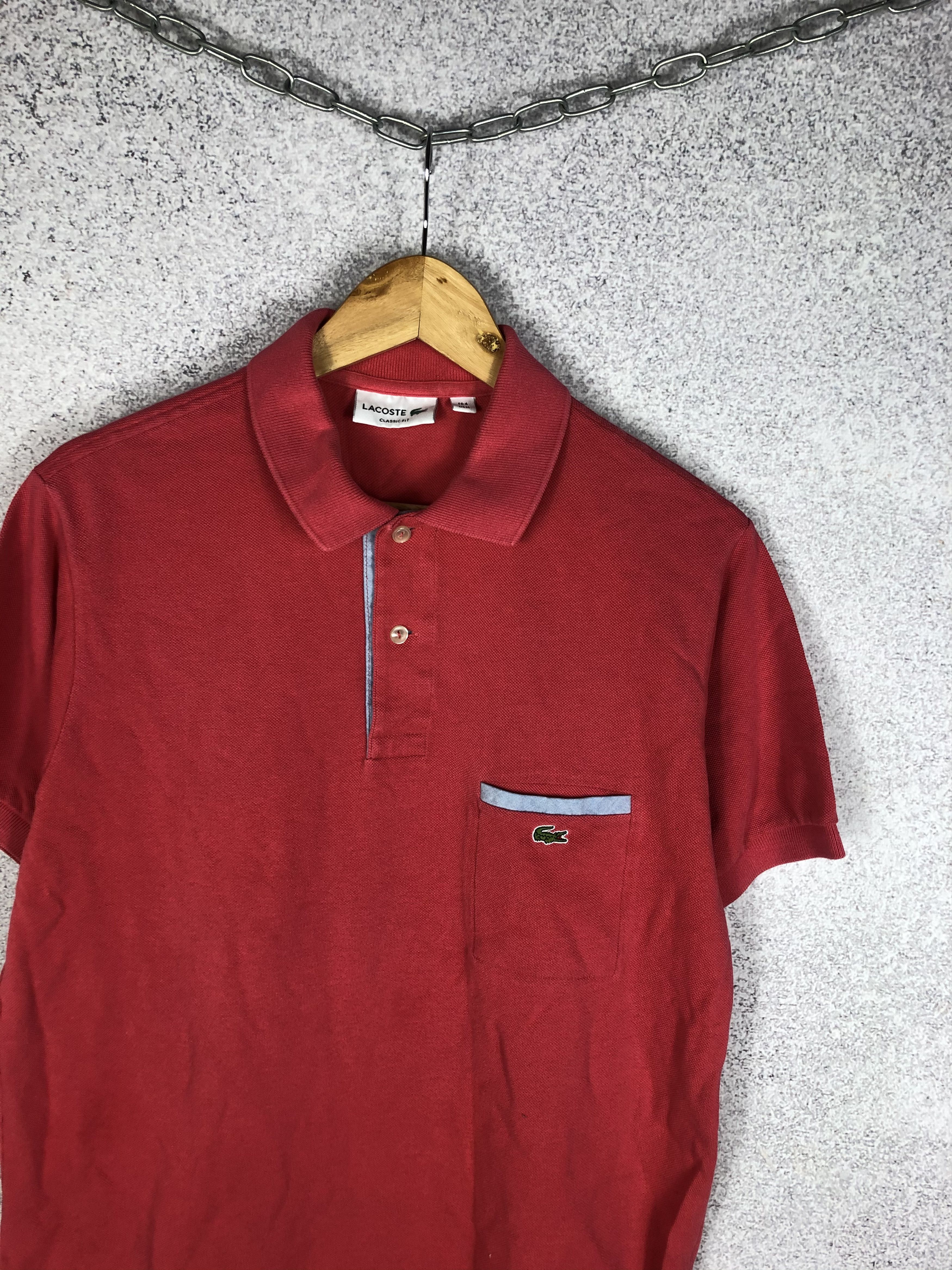 Lacoste Men’s Lacoste Streetwear Pink Polo Shirt slim fit Size US M / EU 48-50 / 2 - 2 Thumbnail