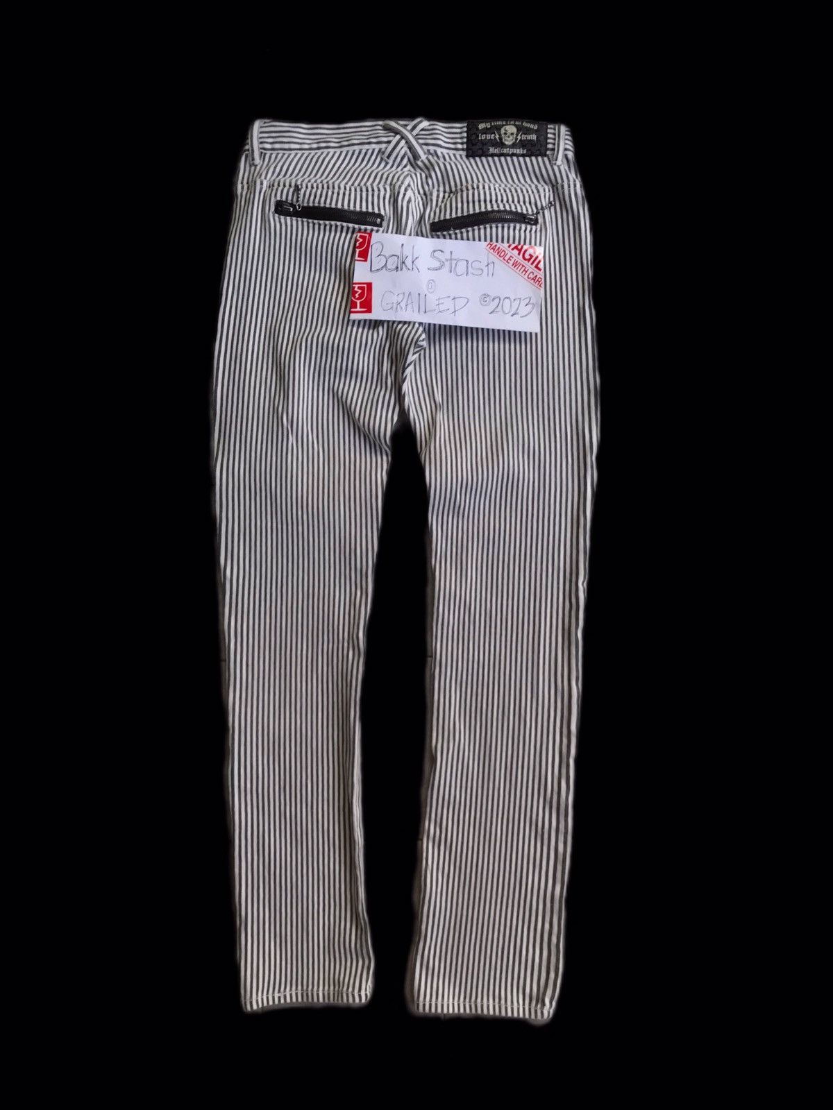 Japanese Brand × Seditionaries Vintage Seditionaries HellCatPunks Studded Stripes Pants Size US 31 - 12 Thumbnail