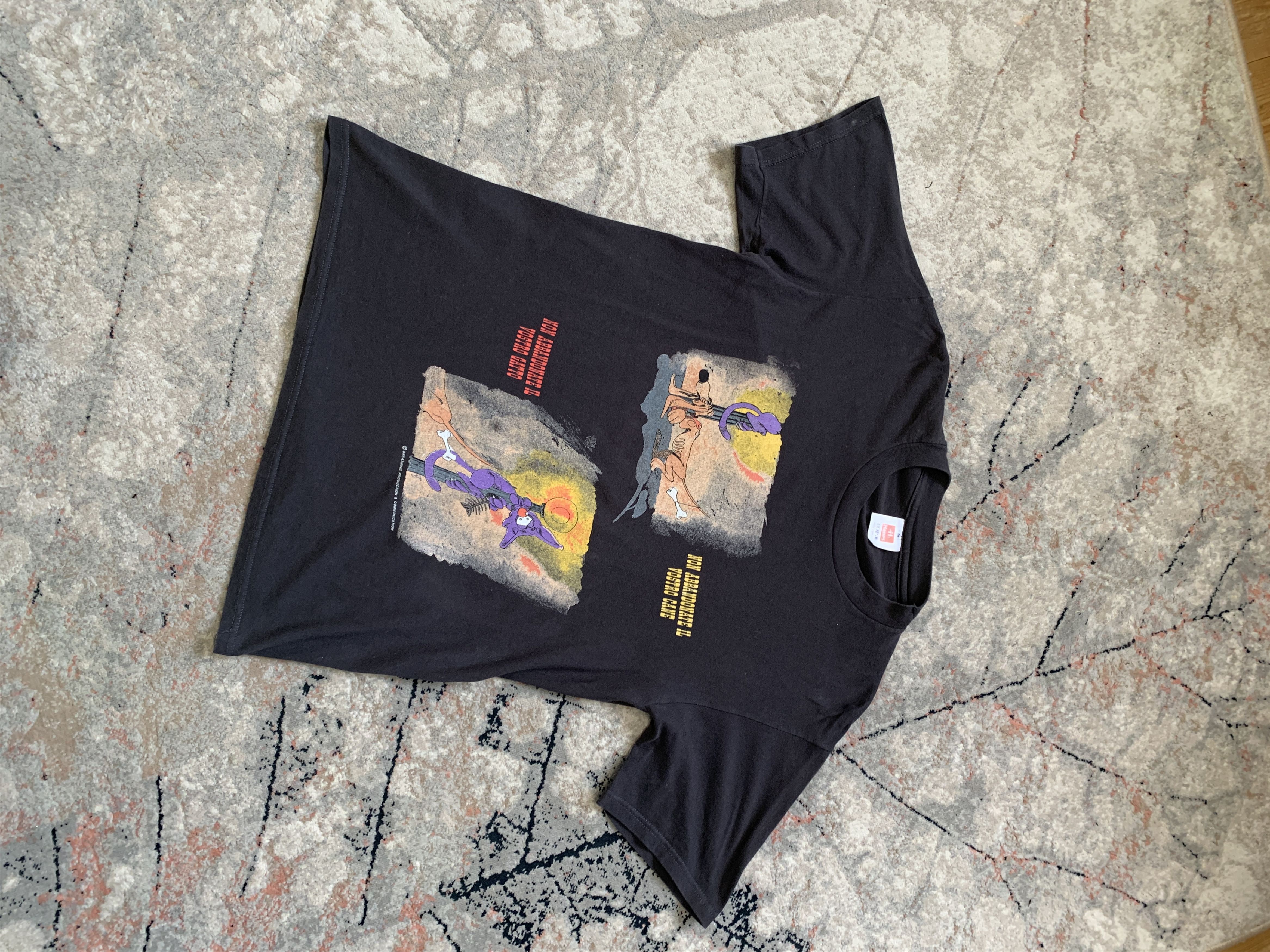 Hanes Non Abbandonate Il Vostro Gatto Vintage T-Shirt Size US M / EU 48-50 / 2 - 2 Thumbnail