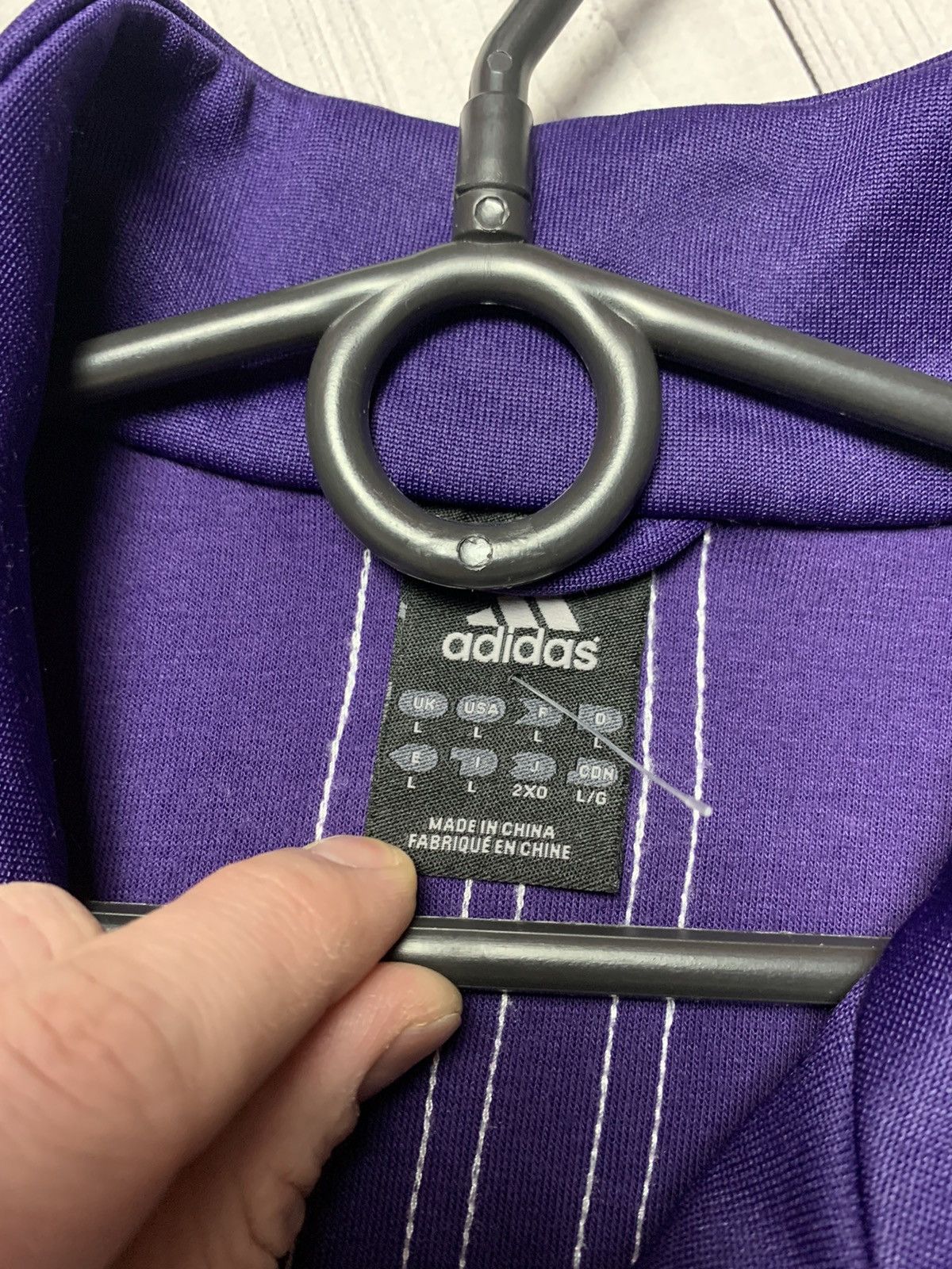Vintage Vintage Real Madrid adidas soccer track jacket rare purple Size US L / EU 52-54 / 3 - 5 Thumbnail