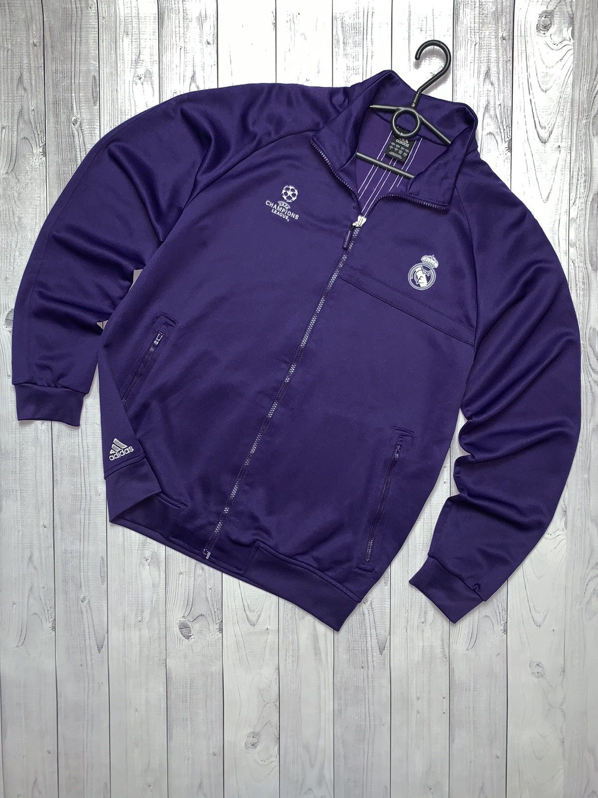 Vintage Vintage Real Madrid adidas soccer track jacket rare purple Size US L / EU 52-54 / 3 - 1 Thumbnail