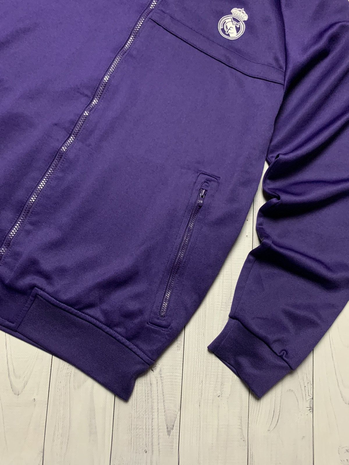 Vintage Vintage Real Madrid adidas soccer track jacket rare purple Size US L / EU 52-54 / 3 - 6 Thumbnail