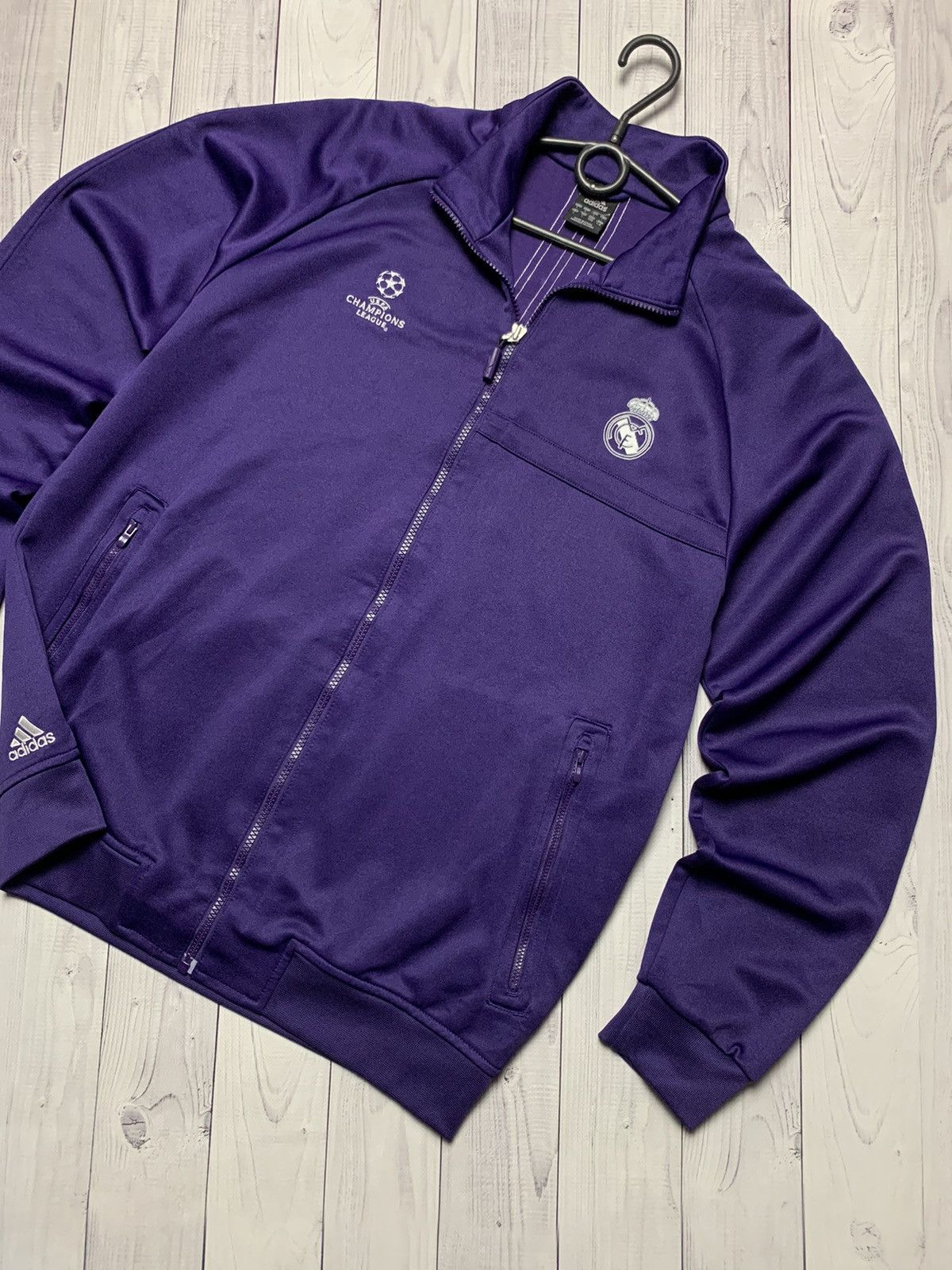 Vintage Vintage Real Madrid adidas soccer track jacket rare purple Size US L / EU 52-54 / 3 - 2 Thumbnail