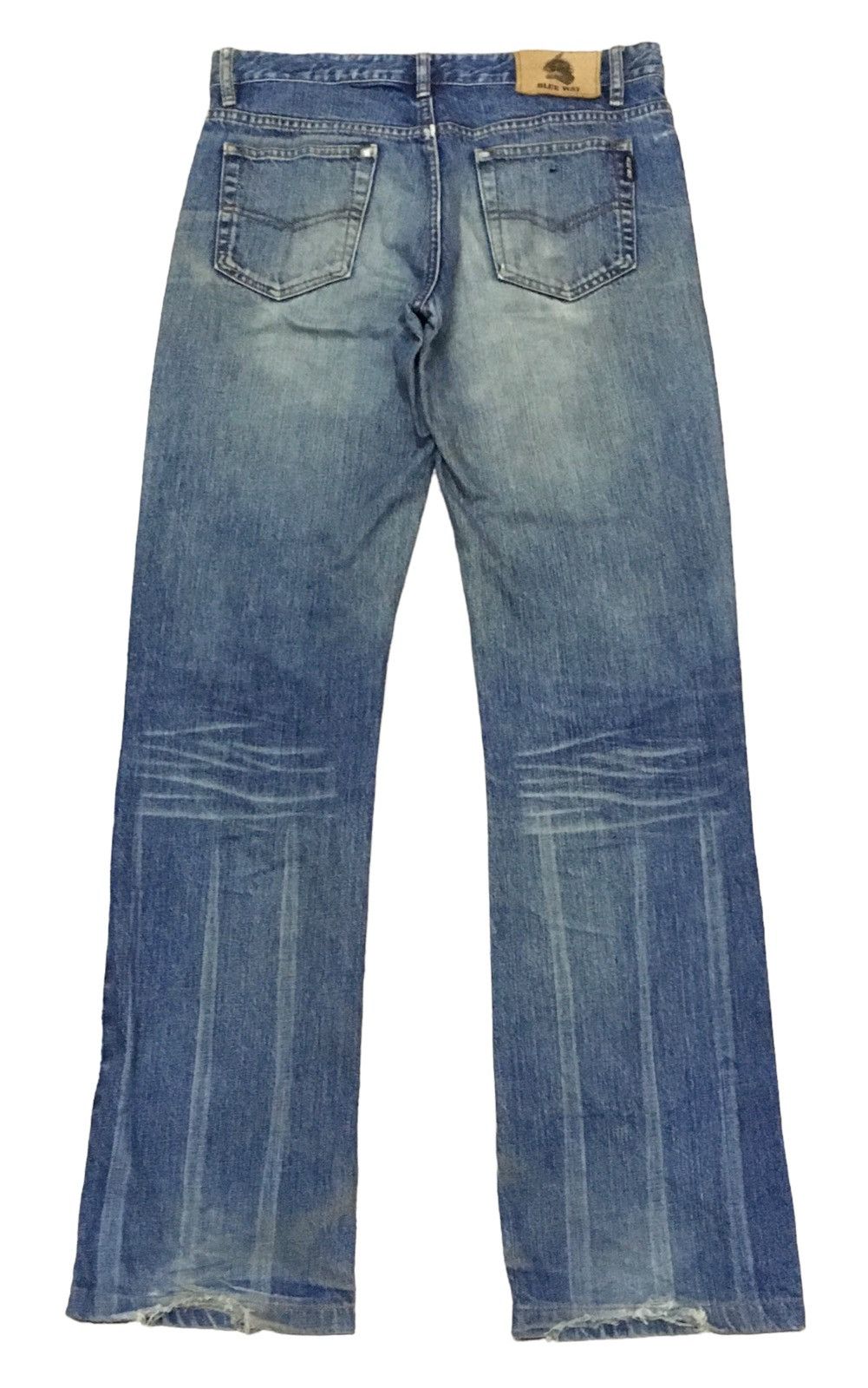 If Six Was Nine × Japanese Brand Rare Design Vintage Brand Blue Way Distressed Jeans 1990s Size US 30 / EU 46 - 2 Thumbnail