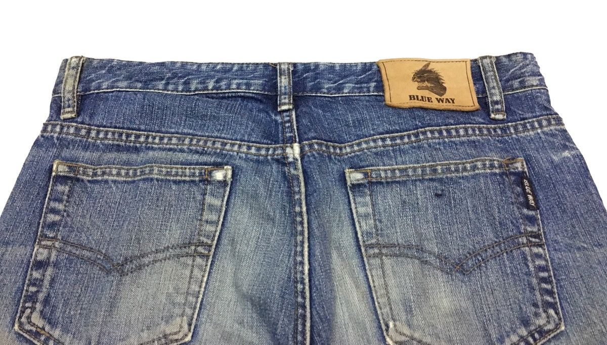 If Six Was Nine × Japanese Brand Rare Design Vintage Brand Blue Way Distressed Jeans 1990s Size US 30 / EU 46 - 4 Thumbnail