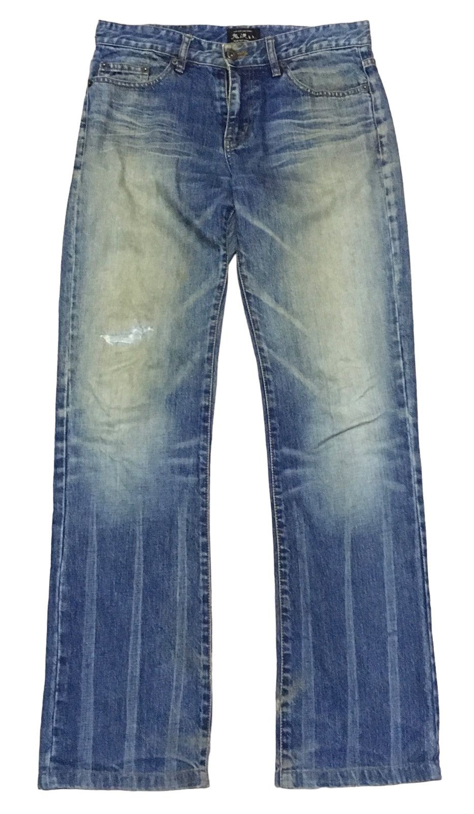 If Six Was Nine × Japanese Brand Rare Design Vintage Brand Blue Way Distressed Jeans 1990s Size US 30 / EU 46 - 1 Thumbnail