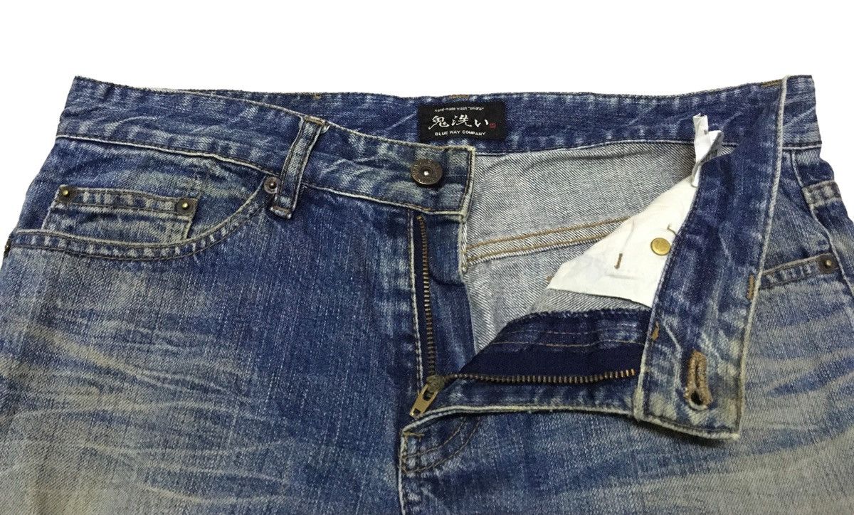 If Six Was Nine × Japanese Brand Rare Design Vintage Brand Blue Way Distressed Jeans 1990s Size US 30 / EU 46 - 7 Thumbnail