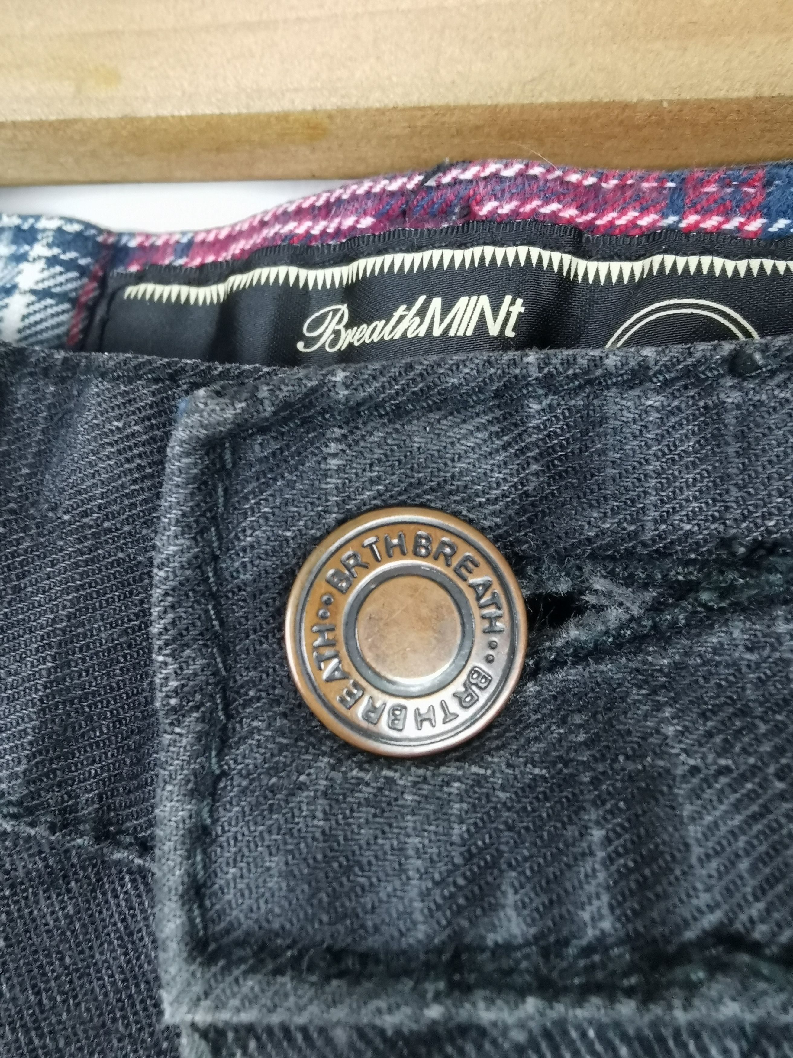Japanese Brand BreathMINt BRTHBREATH Japan Double Waist Denim Jeans Size US 36 / EU 52 - 10 Thumbnail