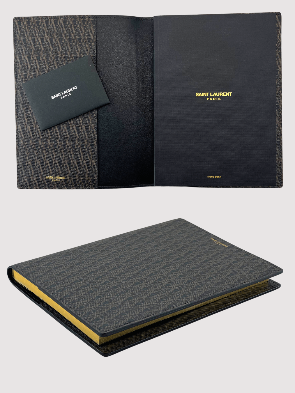 Saint Laurent Paris SLP / Hedi Slimane / Monogram Toile Notebook Set ...