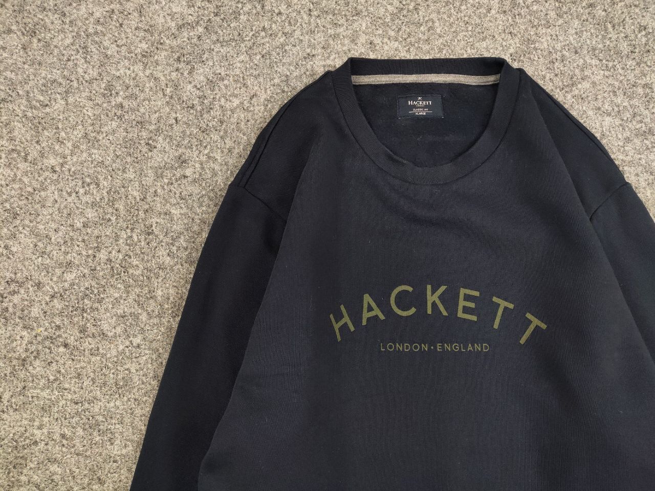 Hackett Hackett London Classic navy blue Crewneck Sweatshirt logo Size US XL / EU 56 / 4 - 11 Thumbnail