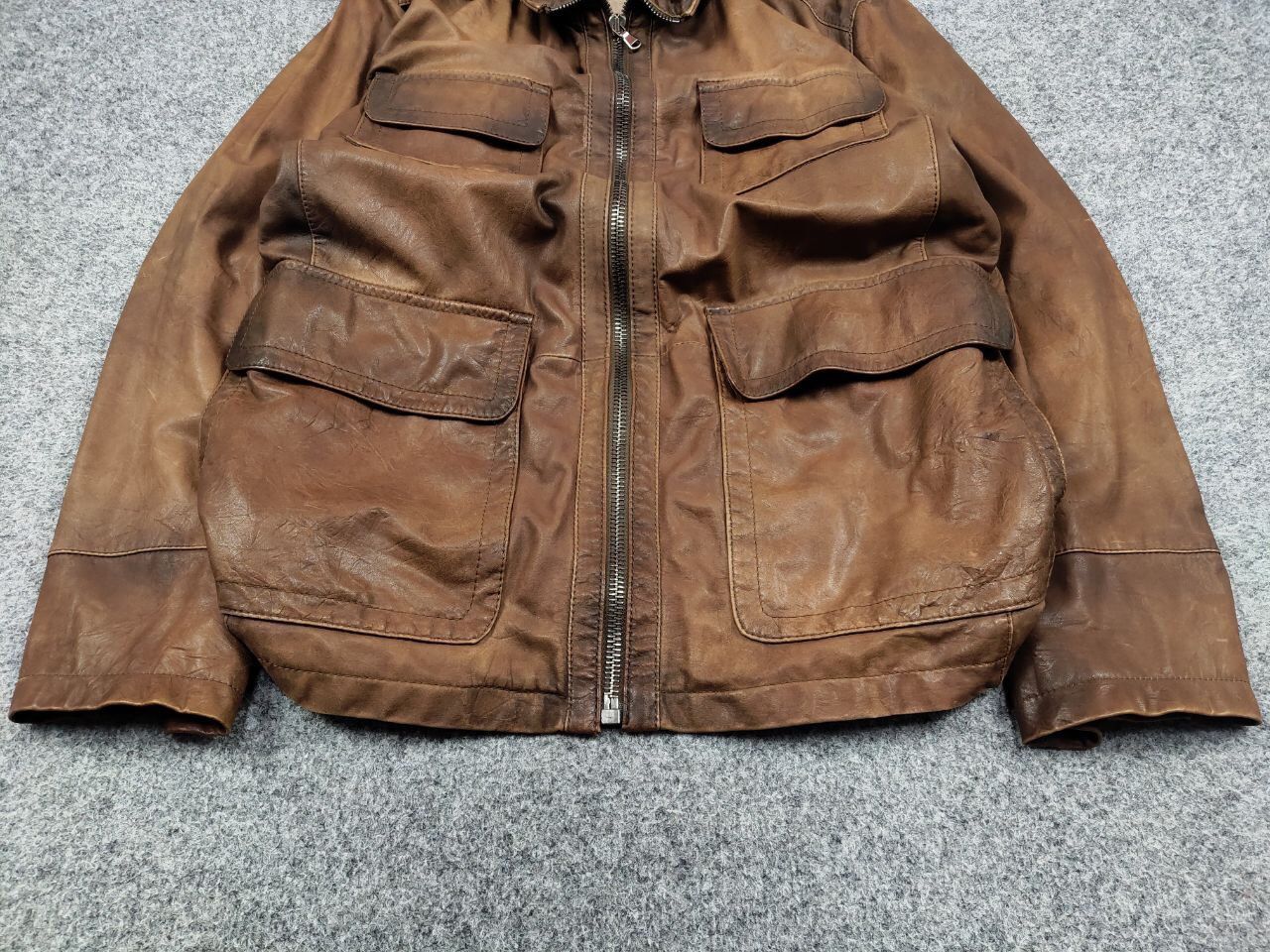 Vintage Werner Christ premium men's brown Leather Jacket Size US L / EU 52-54 / 3 - 9 Thumbnail