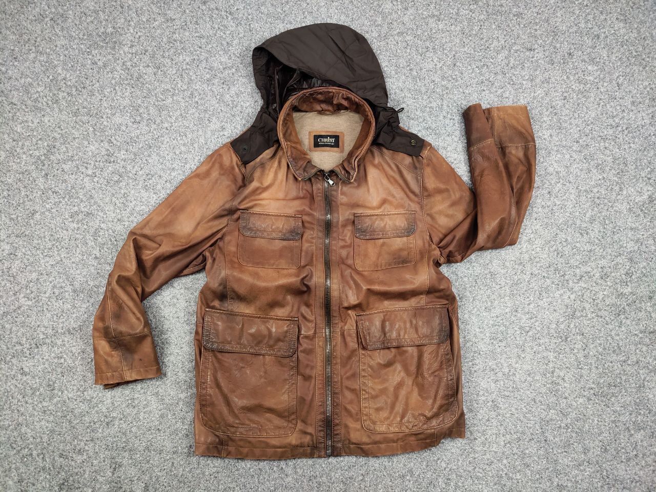 Vintage Werner Christ premium men's brown Leather Jacket Size US L / EU 52-54 / 3 - 13 Thumbnail
