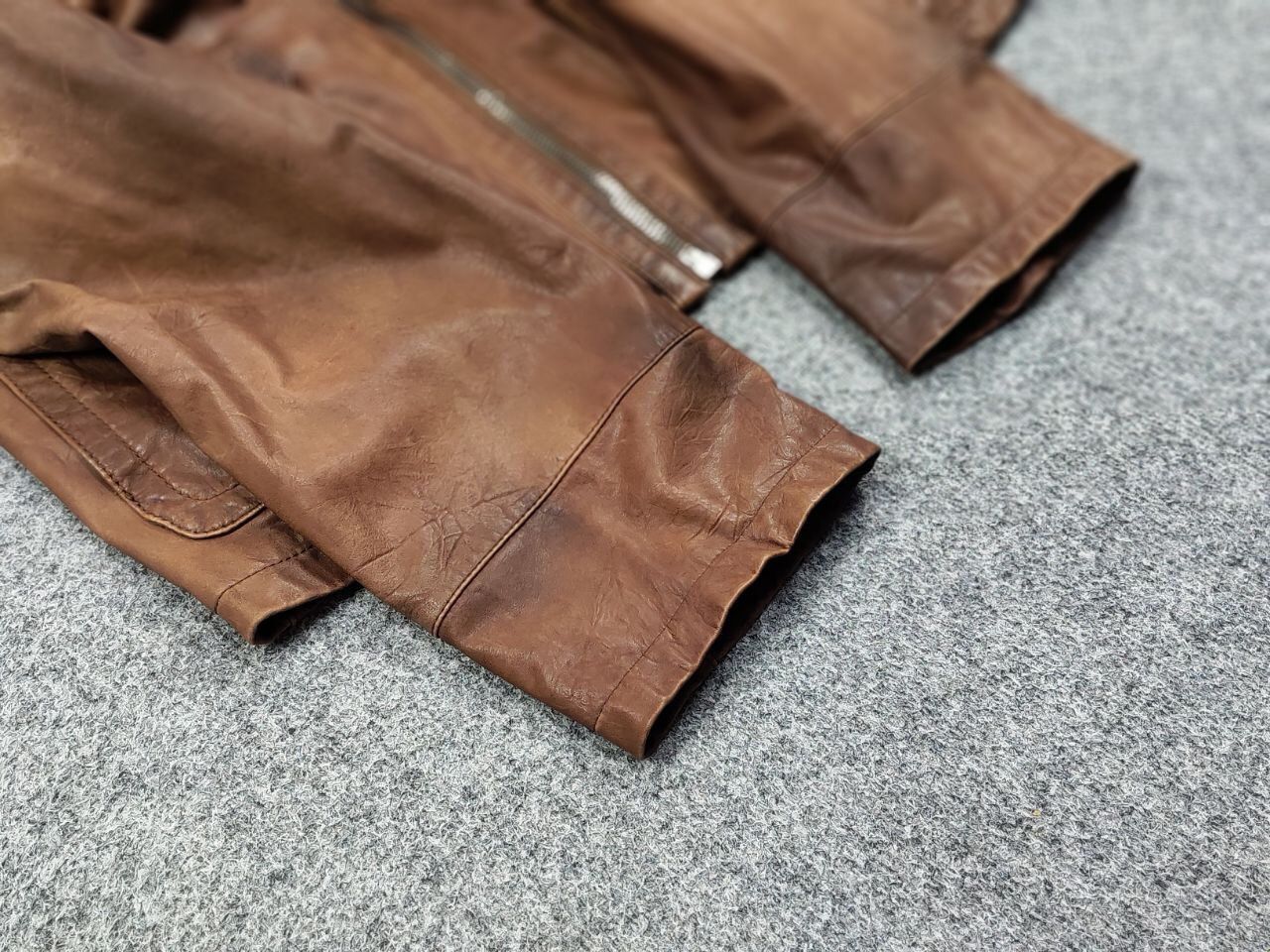 Vintage Werner Christ premium men's brown Leather Jacket Size US L / EU 52-54 / 3 - 15 Thumbnail