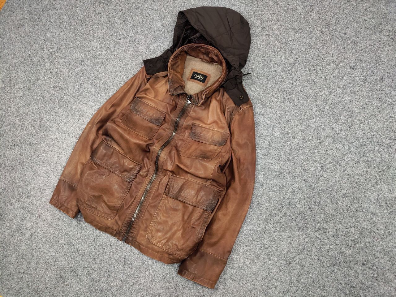 Vintage Werner Christ premium men's brown Leather Jacket Size US L / EU 52-54 / 3 - 3 Thumbnail