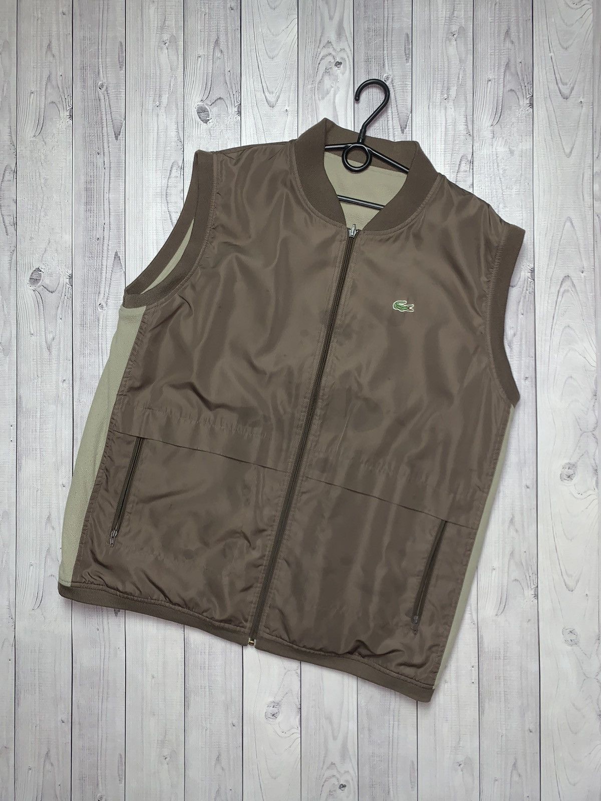 Lacoste × Vintage Vintage chemise Lacoste logo vest brown/ Beige Size US XXL / EU 58 / 5 - 1 Thumbnail