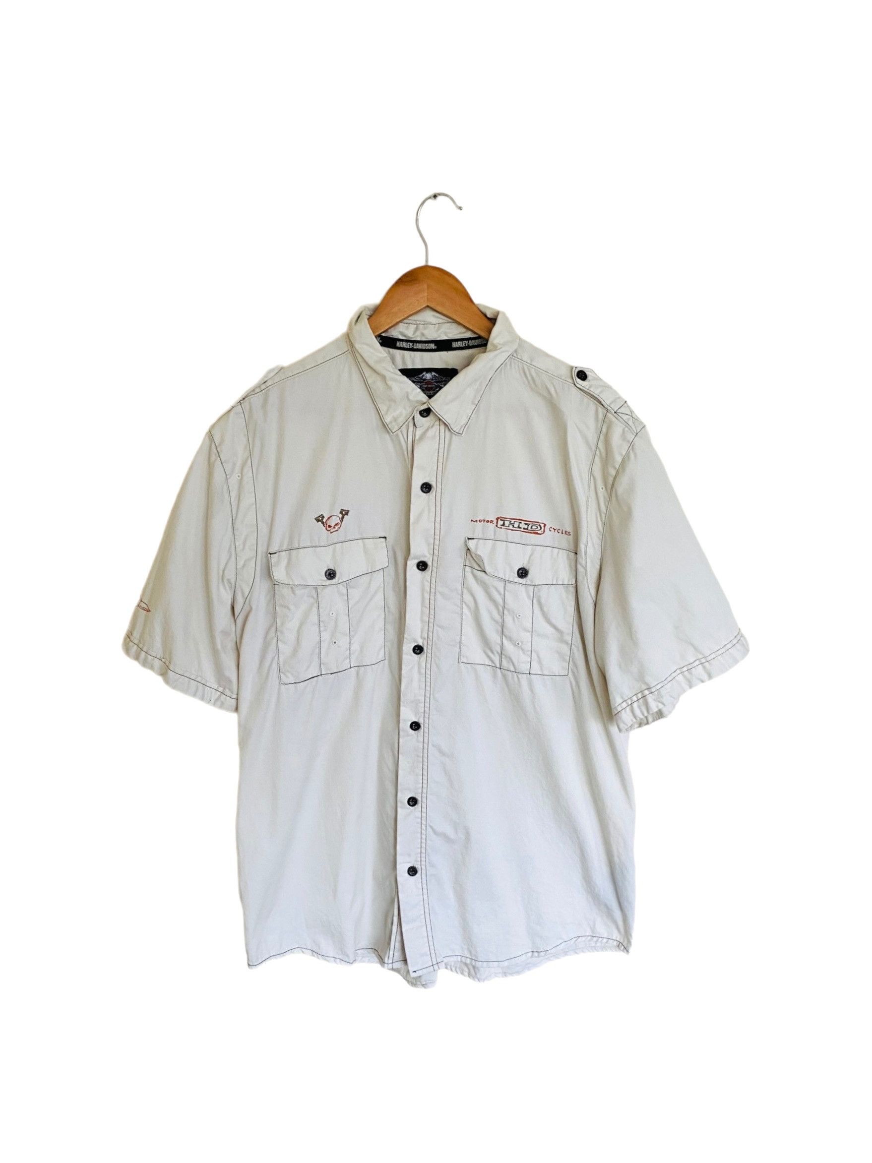 Harley Davidson × Vintage Harley Davidson vintage shortsleeve shirt, size XL Size US XL / EU 56 / 4 - 1 Thumbnail