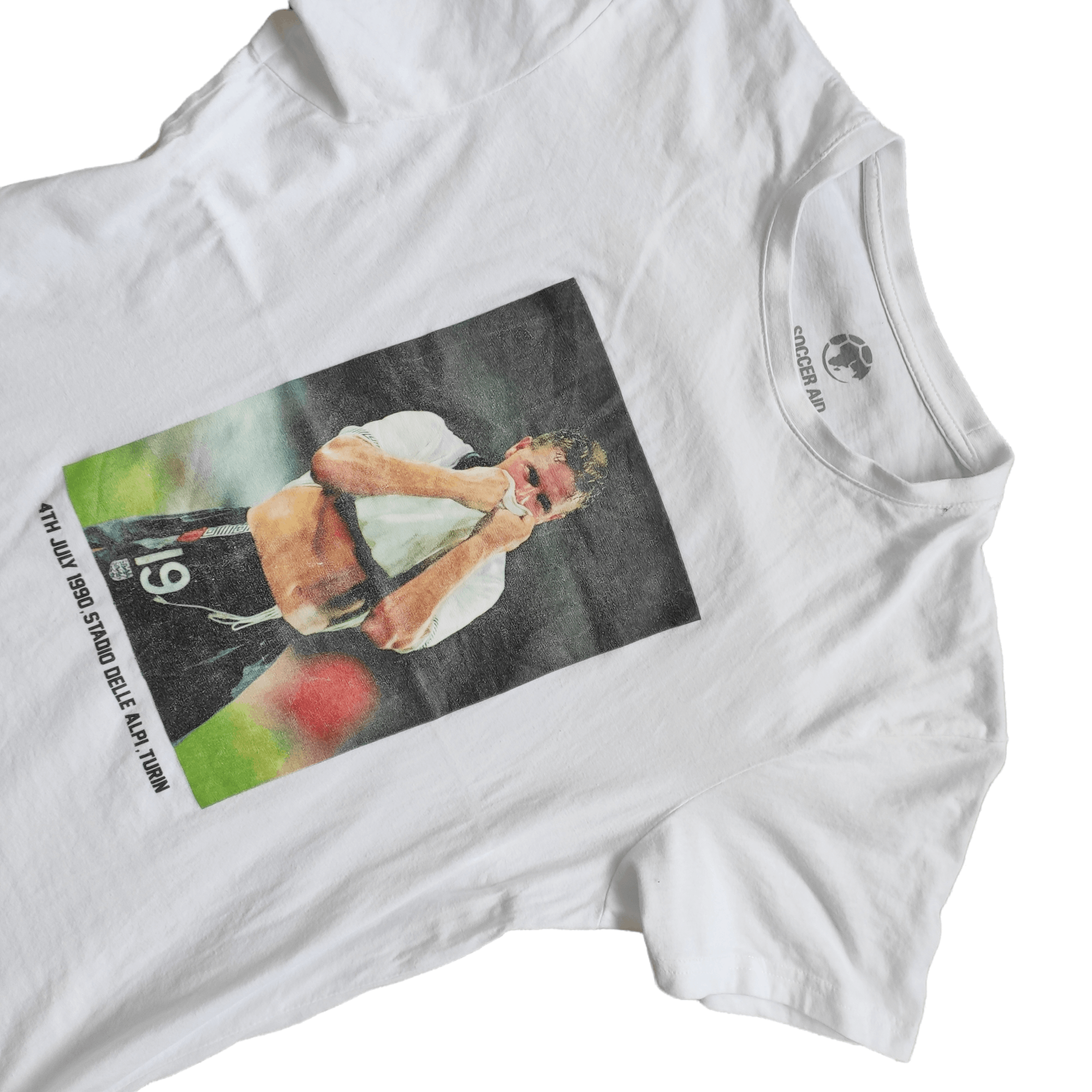 Vintage vintage t-shirt Paul Gascoine, Gazza 1990, size L Size US M / EU 48-50 / 2 - 2 Thumbnail