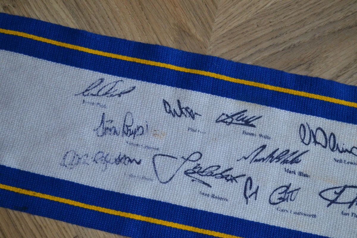 Vintage Vintage 90s Leicester City Football Scarf Retro Size ONE SIZE - 4 Thumbnail