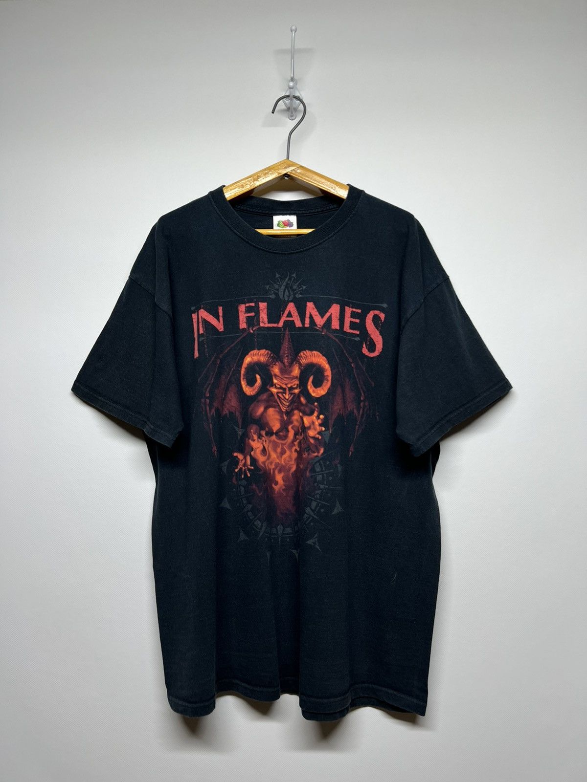 Band Tees × Vintage Vintage In Flames 00’s T-Shirt Size US XL / EU 56 / 4 - 1 Thumbnail