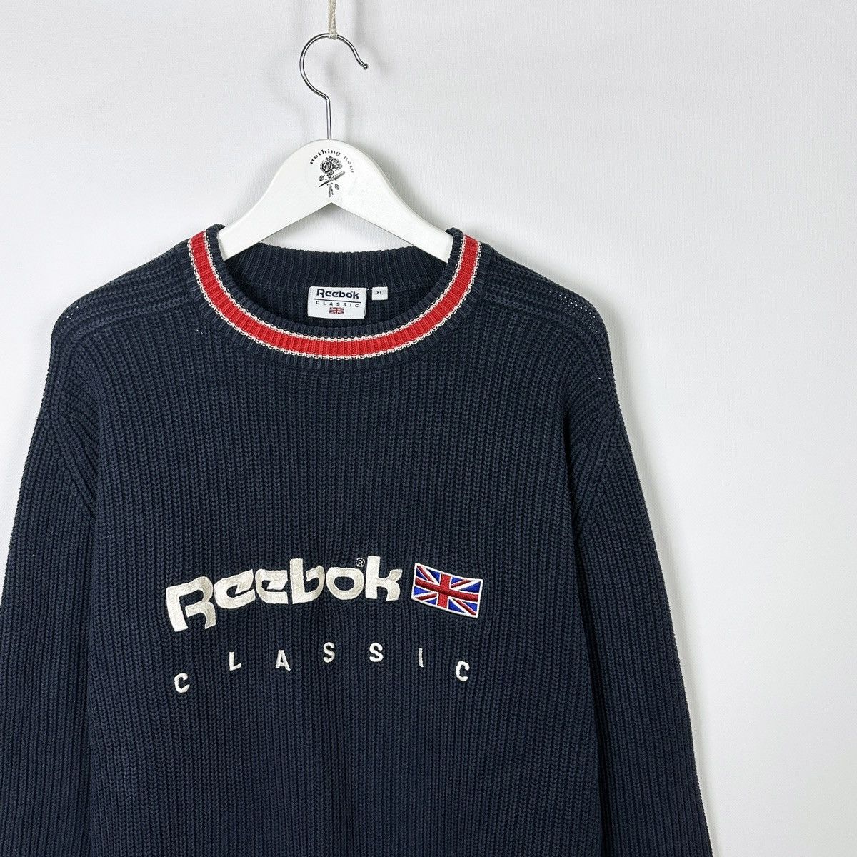 Reebok Vintage 90s Knitted Embroidered logo Reebok sweater rare Size US XL / EU 56 / 4 - 2 Thumbnail