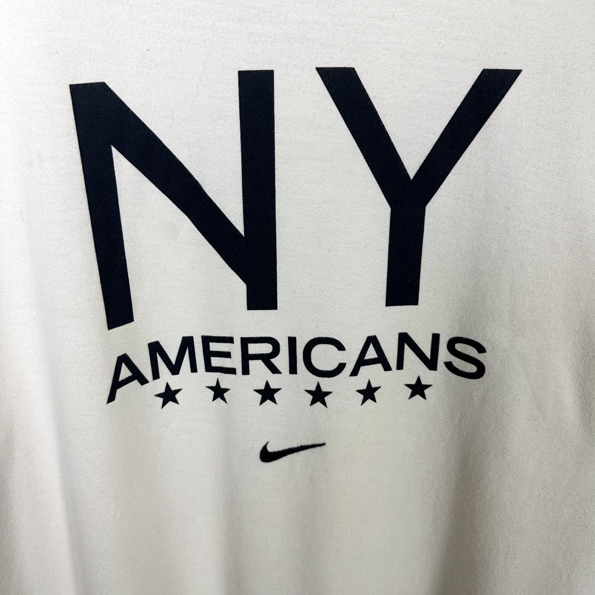 Vintage Vintage Y2K Nike NY Americans Big Center Logo swoosh tee Size US XXL / EU 58 / 5 - 3 Thumbnail