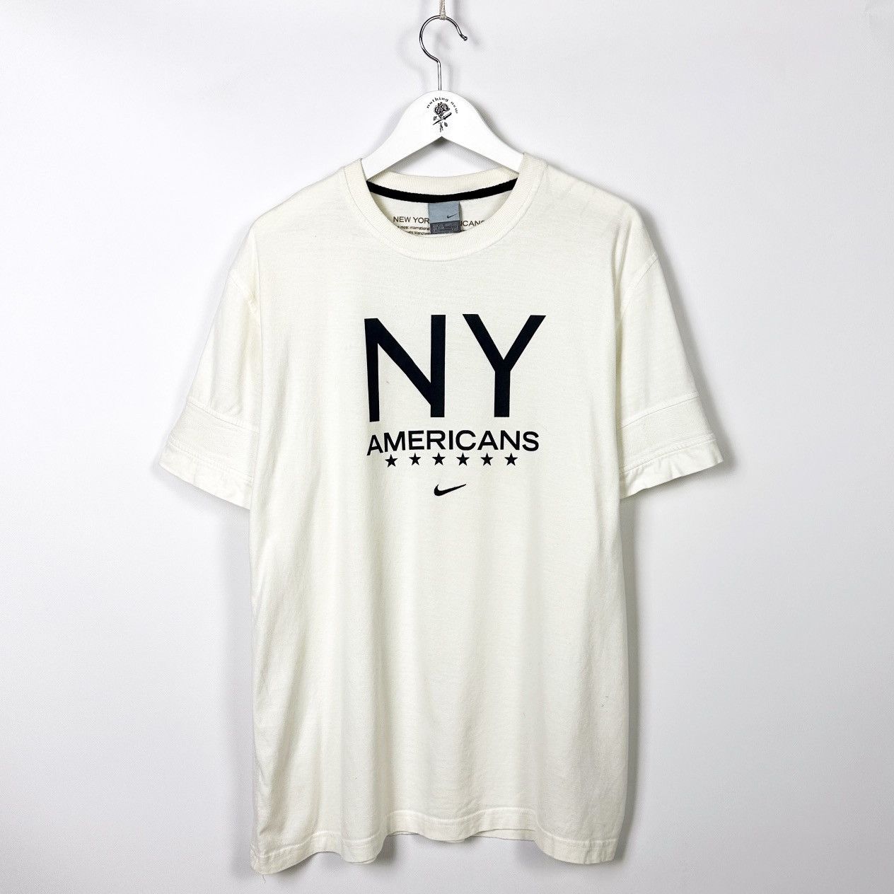 Vintage Vintage Y2K Nike NY Americans Big Center Logo swoosh tee Size US XXL / EU 58 / 5 - 1 Thumbnail