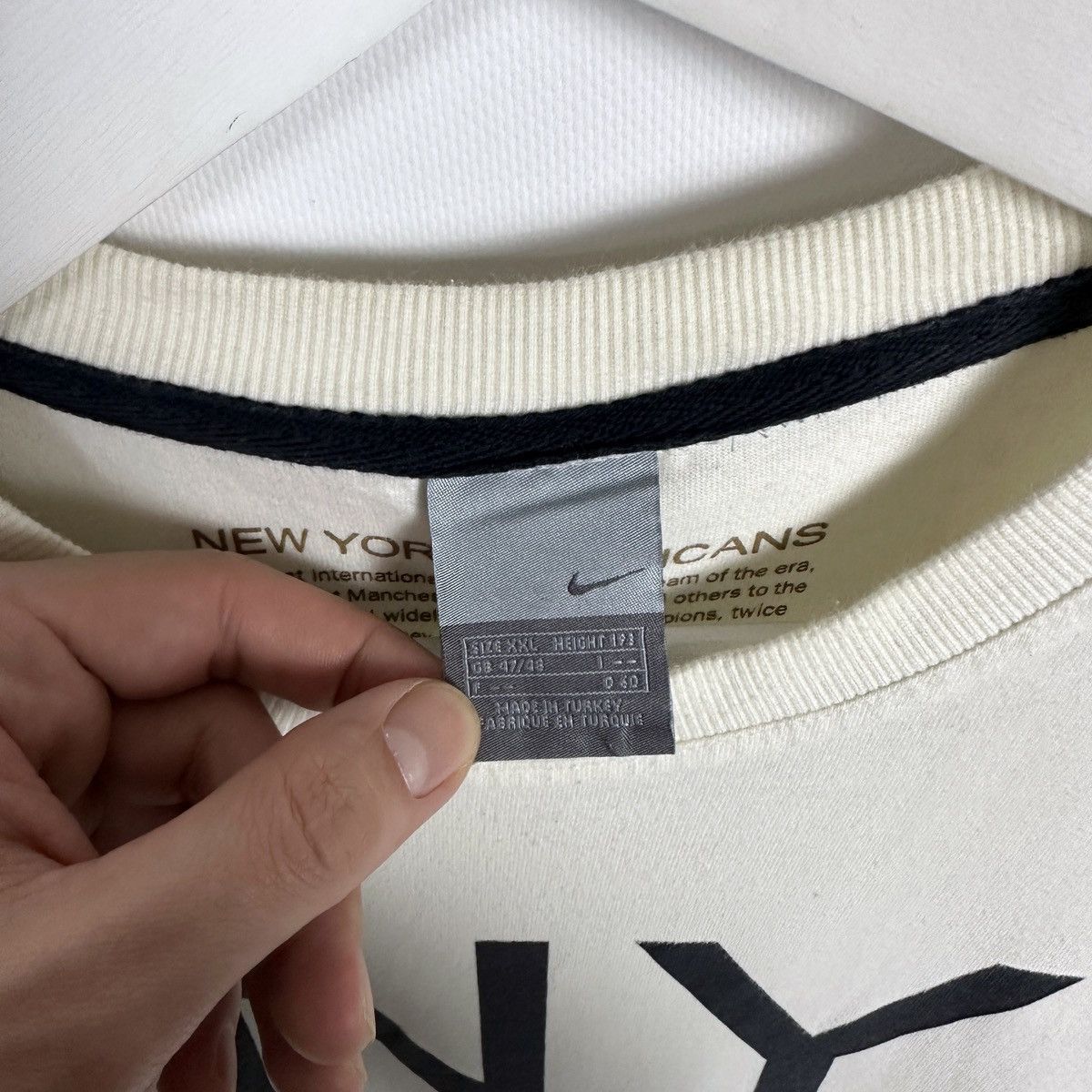 Vintage Vintage Y2K Nike NY Americans Big Center Logo swoosh tee Size US XXL / EU 58 / 5 - 5 Thumbnail