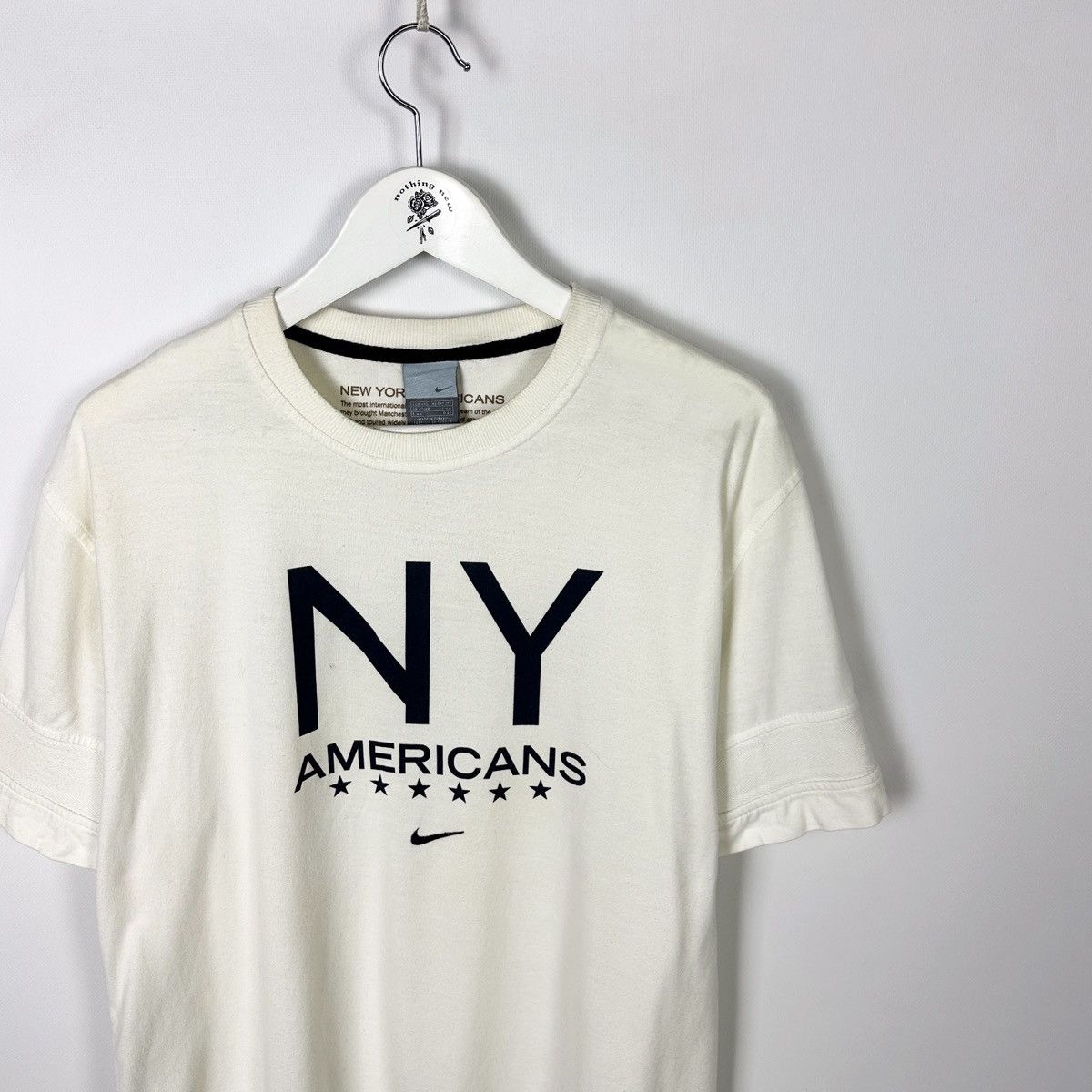 Vintage Vintage Y2K Nike NY Americans Big Center Logo swoosh tee Size US XXL / EU 58 / 5 - 2 Thumbnail