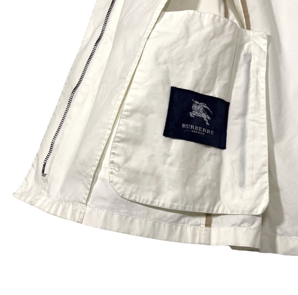 Burberry Vintage Burberry Zip Cotton Jacket Women's Sz 44 White Size M / US 6-8 / IT 42-44 - 8 Thumbnail