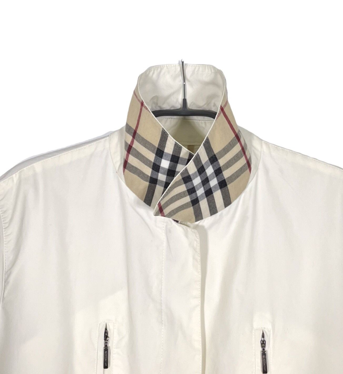 Burberry Vintage Burberry Zip Cotton Jacket Women's Sz 44 White Size M / US 6-8 / IT 42-44 - 6 Thumbnail