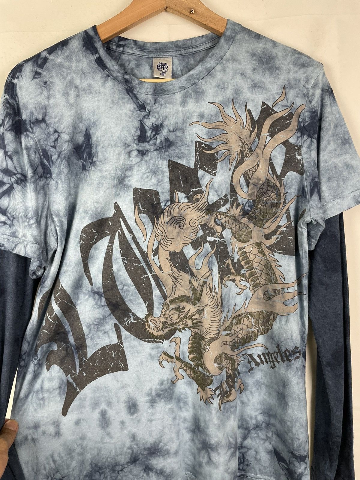 Japanese Brand DENIM BAR BLUE LABEL by BeBe TIE DYE LONG SLEEVE Size US M / EU 48-50 / 2 - 11 Thumbnail