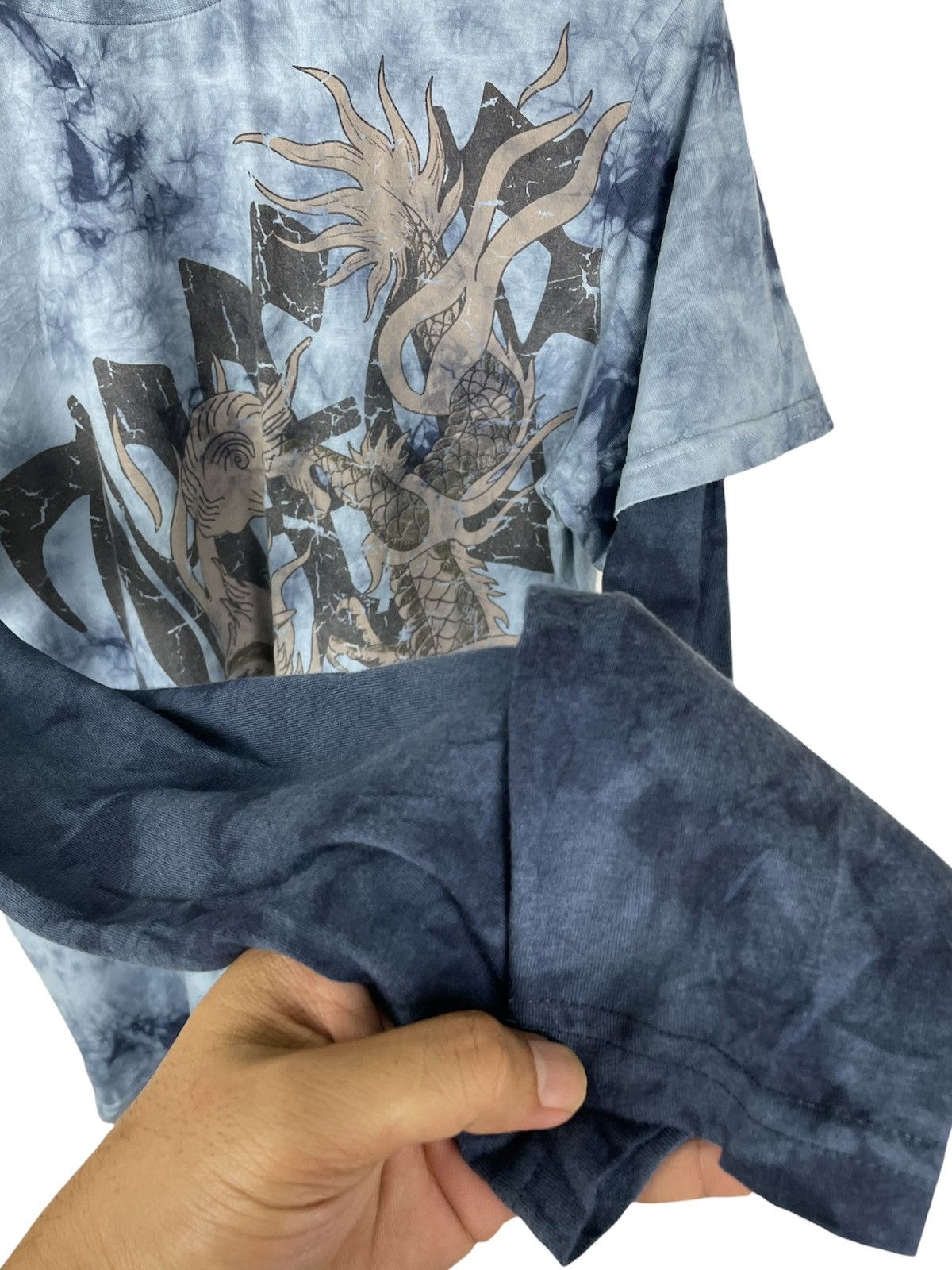 Japanese Brand DENIM BAR BLUE LABEL by BeBe TIE DYE LONG SLEEVE Size US M / EU 48-50 / 2 - 9 Thumbnail