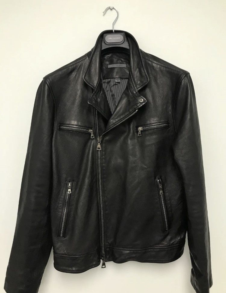 John Varvatos Leather Moto jacket. 54 Size US L / EU 52-54 / 3 - 6 Thumbnail