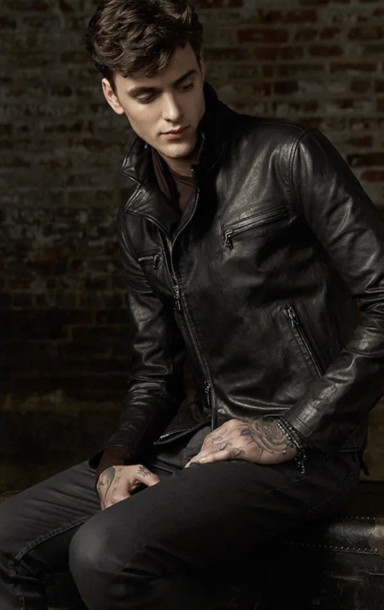 John Varvatos Leather Moto jacket. 54 Size US L / EU 52-54 / 3 - 2 Thumbnail