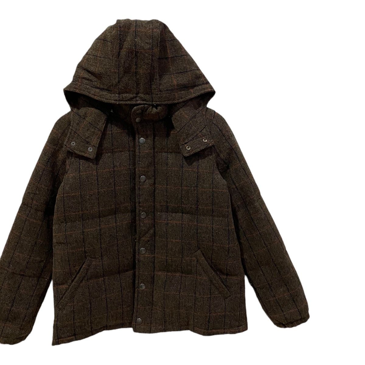 Japanese Brand JOURNAL STANDARD FILL DOWN FEATHER WOOL HOODED PUFFER JACKET Size US S / EU 44-46 / 1 - 5 Thumbnail