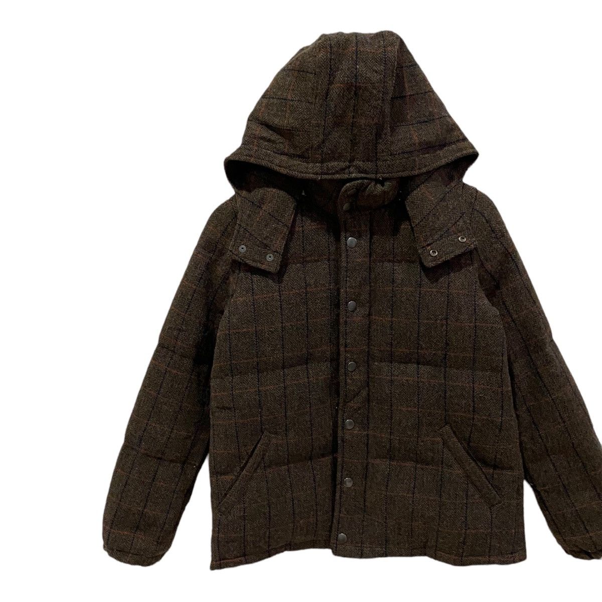 Japanese Brand JOURNAL STANDARD FILL DOWN FEATHER WOOL HOODED PUFFER JACKET Size US S / EU 44-46 / 1 - 6 Thumbnail
